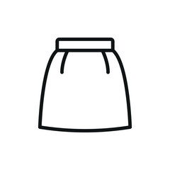 Skirt icon in a sleek and minimalist design, perfect for fashion applications, clothing stores, and style-related branding