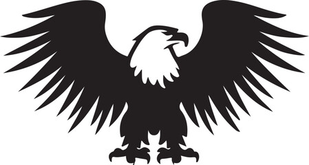 Eagle Icon Silhouette Vector In White Background
