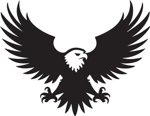 Eagle Icon Silhouette Vector In White Background