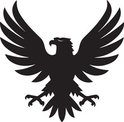 Eagle Icon Silhouette Vector In White Background