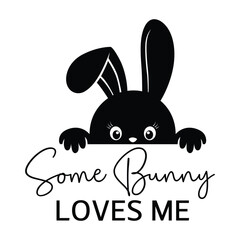 Some bunny loves me funny easter illustration art