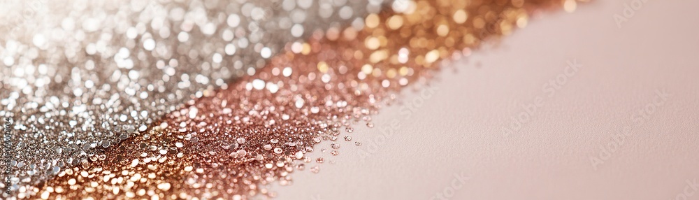 Poster a mesmerizing display of sequins in gold, rose gold, and silver create a dynamic grid pattern that r