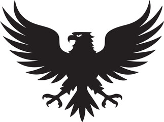 Eagle Icon Silhouette Vector In White Background