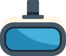Fototapeta premium This flat design icon features a vr headset with a top hat, representing the entertaining nature of virtual reality