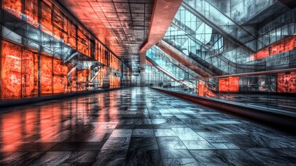 Fototapeta premium Modern Architecture: A Symphony in Steel and Glass