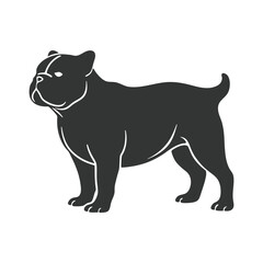 Dog silhouette vector illustration art design. Dog head logo icon set.  Bulldog logo icon silhouette vector style,Clipart , Illustration black with white background.