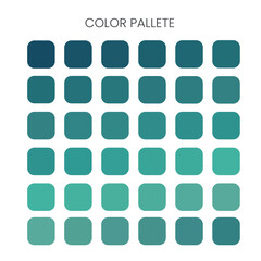 Teal Color Palette Swatches