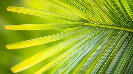 Obraz premium Exquisite Tropical Palm Leaf Showcasing Bold Patterns and Colors
