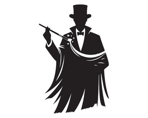 Black Color magician design Vector