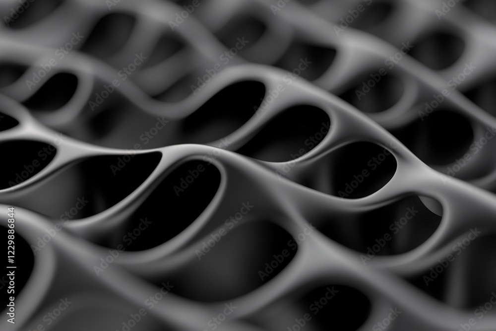 Aufkleber a minimal black-and-white grid pattern features glowing, blurred edges, creating a futuristic aesthe