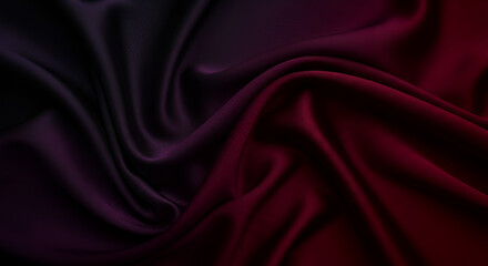 Fototapeta premium Black dark gray purple burgundy red background. Silk satin fabric. Luxury elegant beauty premium rich. Shiny glitter shimmer silky. Drapery fold crease. Christmas birthday Valentine romance festival.