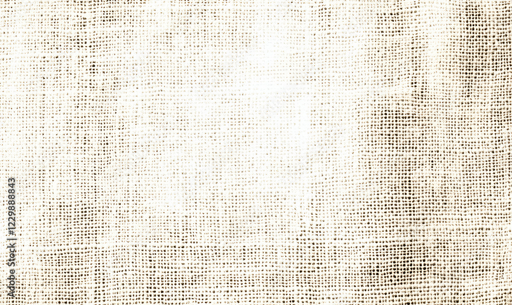 Poster high-resolution image of off-white burlap texture, showing intricate weave detail. ideal for backgro