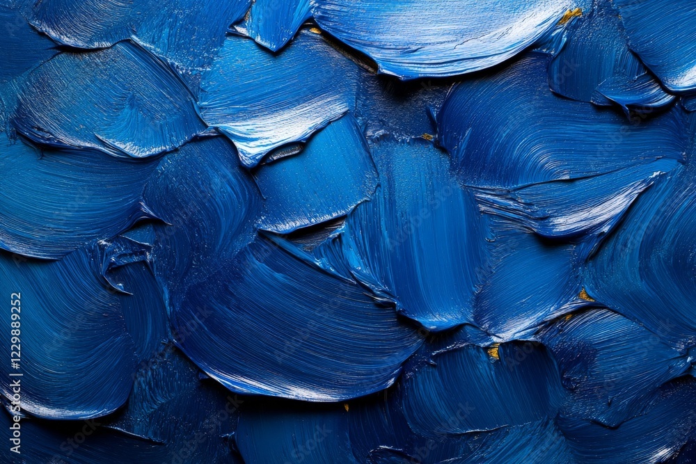 Fototapete vibrant blue paint strokes create an abstract texture on canvas ideal for artistic expression and cr