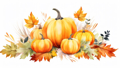pumpkin and leaves
