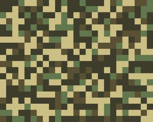 Digital fashionable camouflage pattern, fashion design, seamless illustration