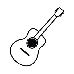 acoustic guitar isolated on white
