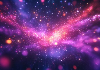 Obraz premium Vast and Colorful Cosmic Space with Stars and Galaxies Forming an Abstract Dreamy Background for Imaginative or Sci-Fi Themes