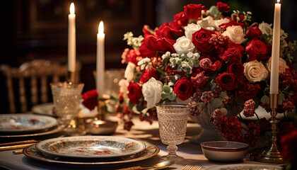 Fototapeta premium candle and flowers
