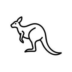 kangaroo silhouette vector