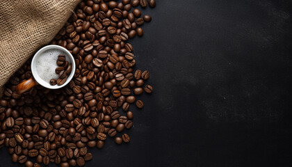 coffee beans in a cup