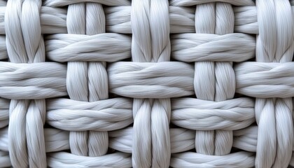 Intricate White Woven Textile Pattern Design