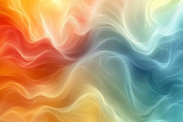 Obraz premium Colorful abstract wave patterns flow seamlessly in vibrant hues across the canvas