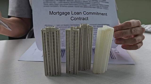 Exploring mortgage loans with a commitment contract and building models on a table