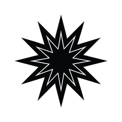black and white star icon