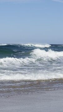 Oceano e onde a Cofete, fuerteventura, isole Canarie, Spagna 