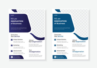 a bundle of 4 templates of different colors a4 flyer template, modern business flyer template, abstract business flyer and creative design, IT company flyer and editable vector template desig