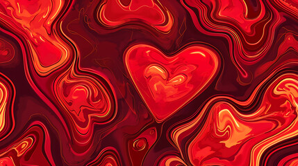 Marble texture pattern in the shape of many hearts. Abstract background.
