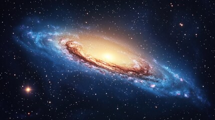 Obraz premium A Stunning Spiral Galaxy in Deep Space