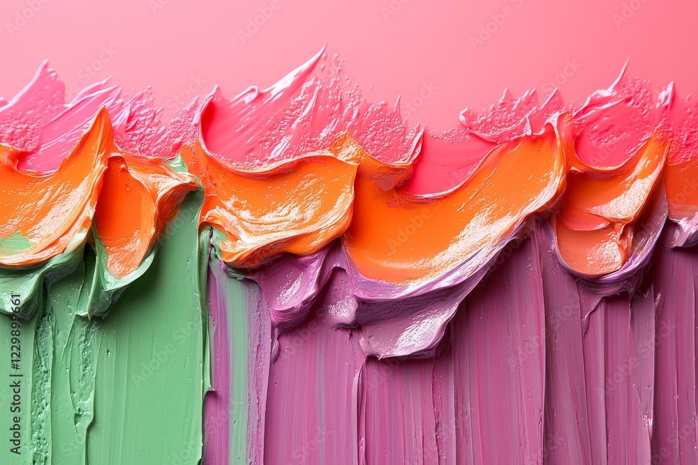 Aufkleber colorful abstract paint splashes blend seamlessly, creating a vibrant texture and contrast