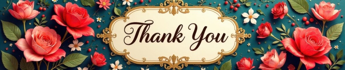 Elegant thank you card design, intricate details, pattern, celebration, birthday