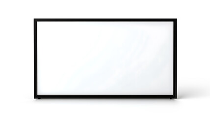 Fototapeta premium A high-quality, studio shot of an empty, black-framed display screen