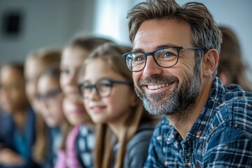 Positive interaction between an instructor and students during a classroom activity in a modern learning environment