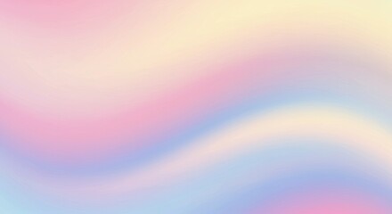 Obraz premium Pastel Dream: A soft, ethereal gradient in calming hues of pink, blue, and yellow evokes a dreamlike atmosphere. The smooth, abstract design is perfect for backgrounds, overlays, or branding. 