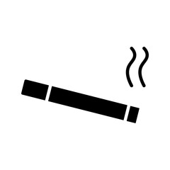 Cigarette vector icon in solid and outline style on white background