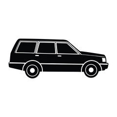 Fototapeta premium Extended Station Wagon Car silhouette vector