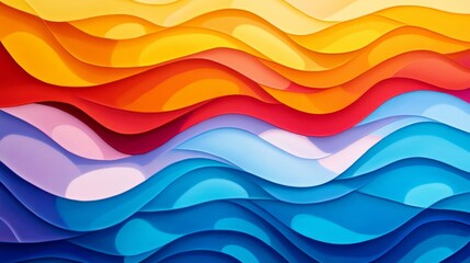 Obraz premium An abstract wave pattern inspired by heart rhythms, using fluid shapes and vibrant colors to illustrate the rhythm and motion of life