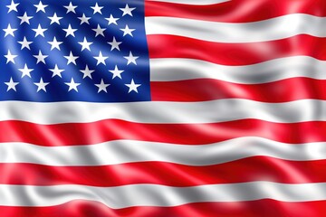 American flag waving proudly, symbolizing patriotism and unity.