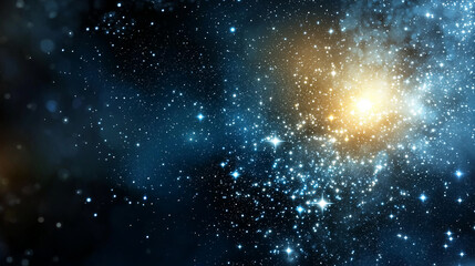 Obraz premium Starry Night Sky with Milky Way Over Silhouetted Landscape