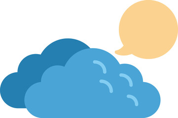 Cartoon cloud giving advice with an empty speech bubble for your text