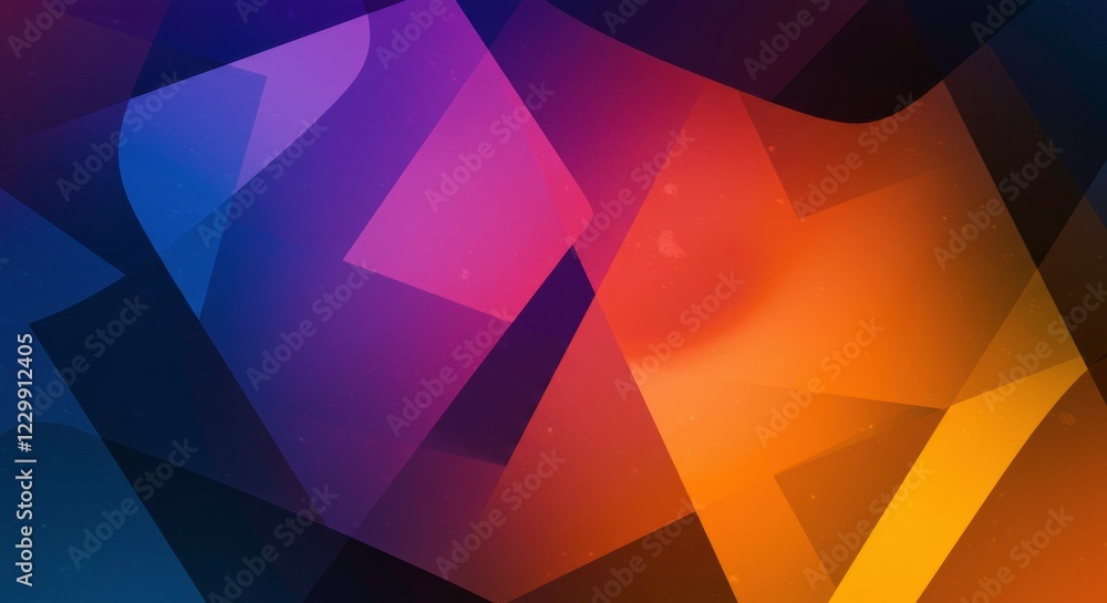 Poster abstract geometric shapes: vibrant and dynamic interplay of colors and shapes create an abstract bac