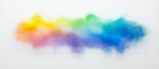 Vibrant Rainbow Powder Explosion on White Background
