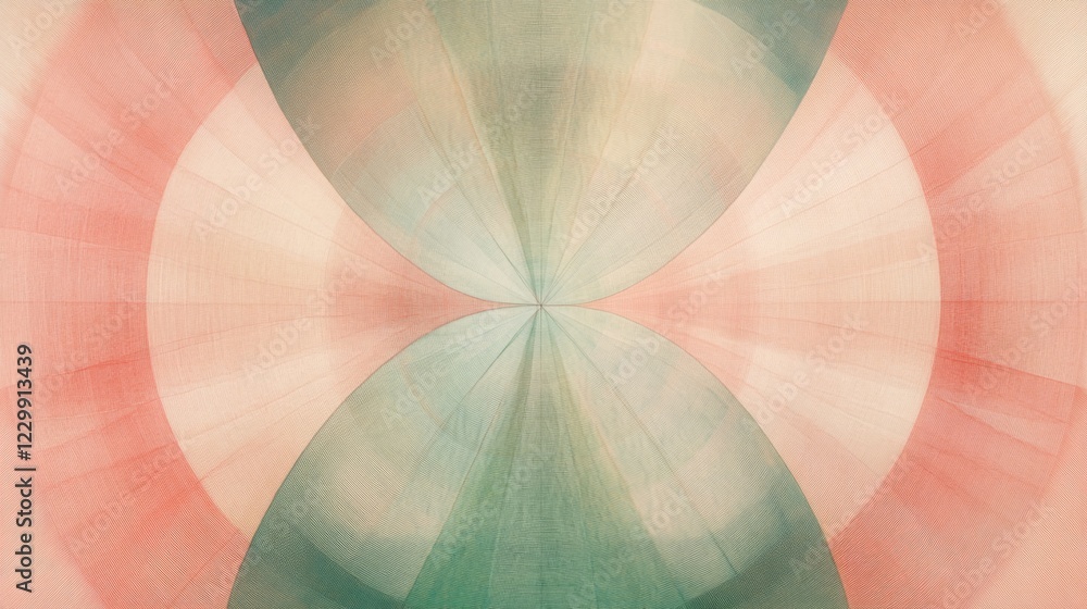 Aufkleber an elegant arrangement of concentric circles made up of thin, delicate lines, creating a hypnotic ef