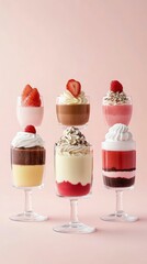 Delicious Layered Desserts with Berries and Cream