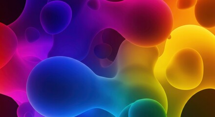 Rainbow Fluid Abstract: A vibrant, abstract image featuring a mesmerizing flow of iridescent, colorful fluid forms.