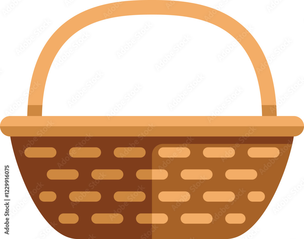 Canvas Prints This simple and charming empty wicker basket is perfect for carrying groceries, picnic supplies, or other items