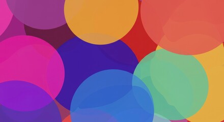 Colorful Abstract Circles: An explosion of vibrant, overlapping circles in a kaleidoscope of colors creates a dynamic and energetic abstract background.